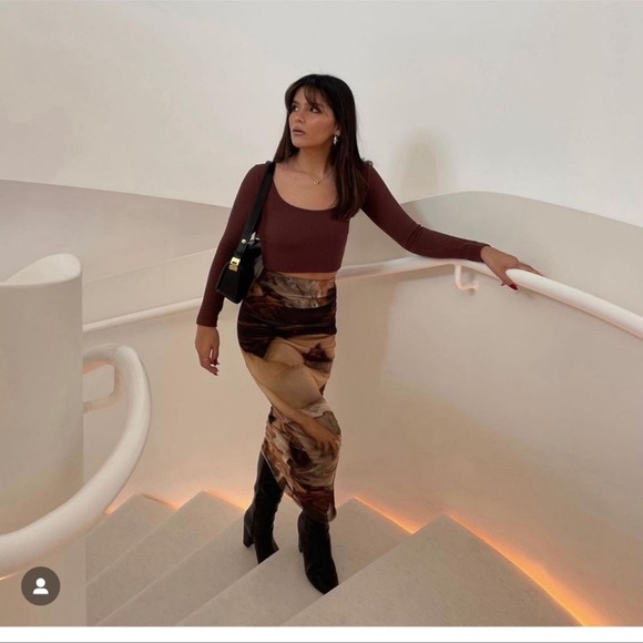 ZARA BLOGGERS FAV PRINTED TULLE SKIRT - Picture 5 of 7